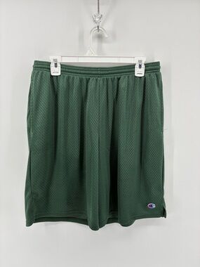 Champion Men's Green Mesh Athletic Shorts